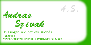 andras szivak business card